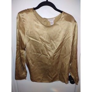 Ellen Ashley 100% silk long sleeve Blouse